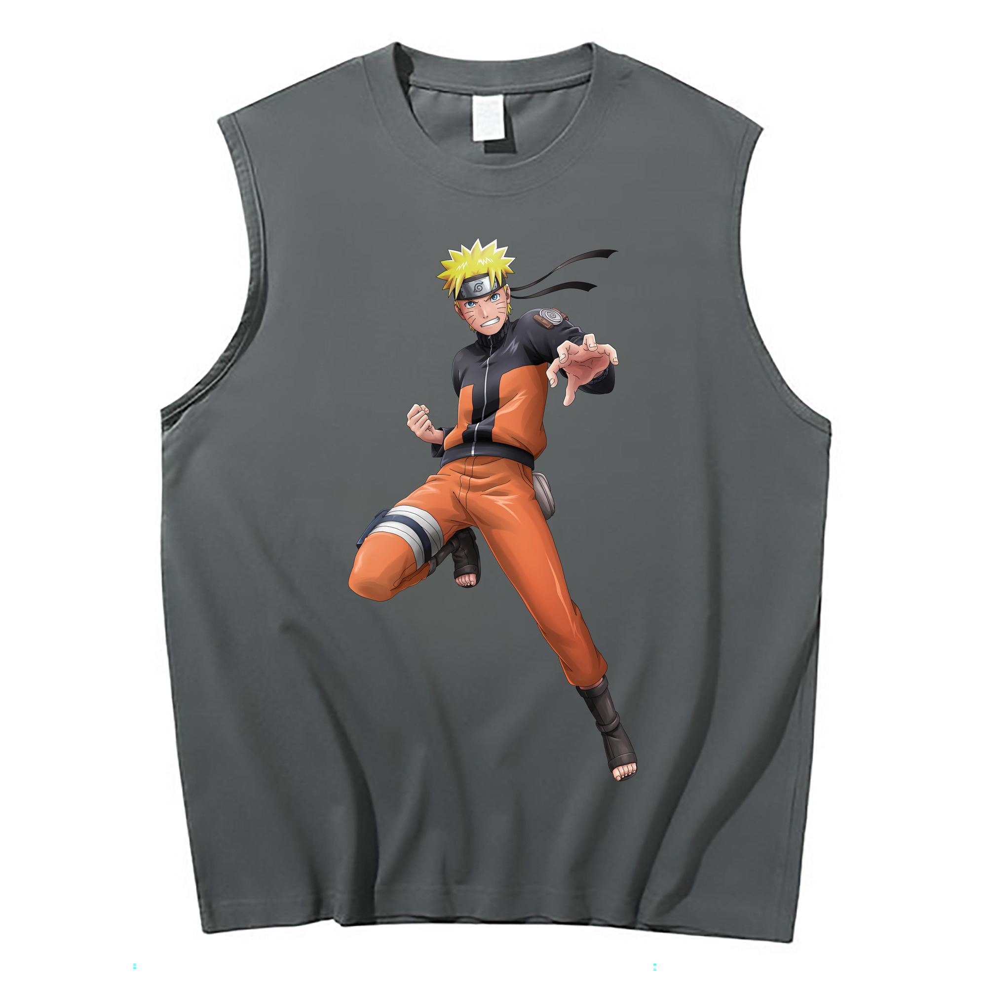 （画像用） NARUTO -ナルト- うずまき ナルト Uzumaki Naruto コットン100％タンクトップ（フロントプリント）